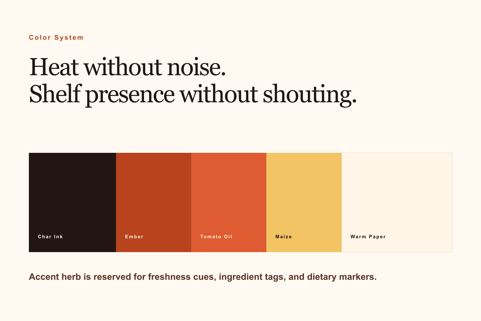Casa Lumbre colour system and guidelines