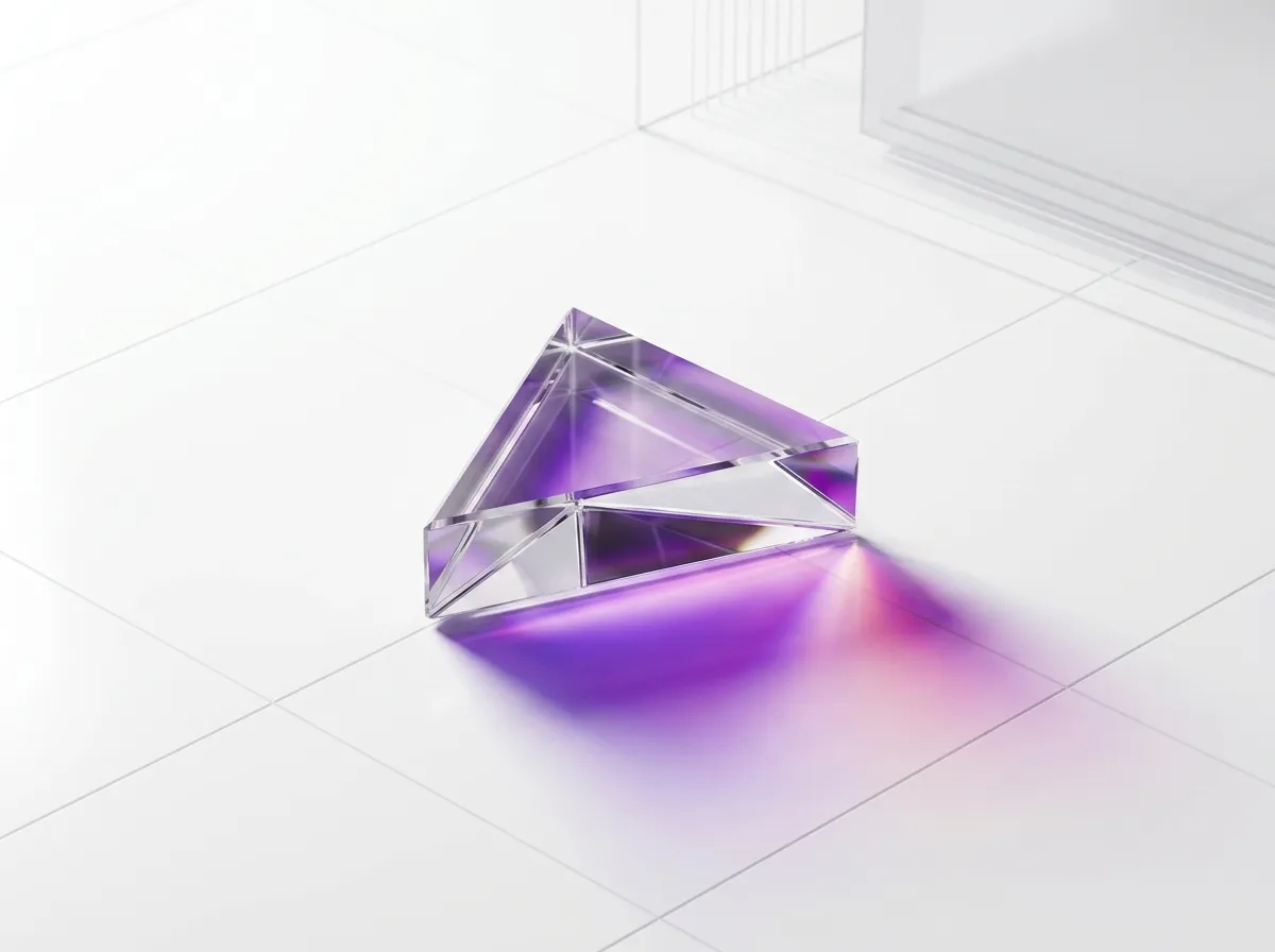 Botón de reproducción representado como objeto de motion design.